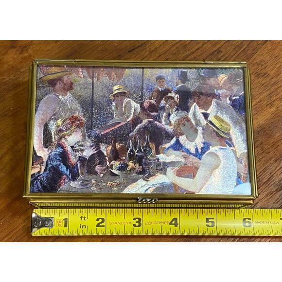 Vintage Enesco Glass Music Box " That's What Friends Are For" Sankyo Japan Works - Picture 10 of 12